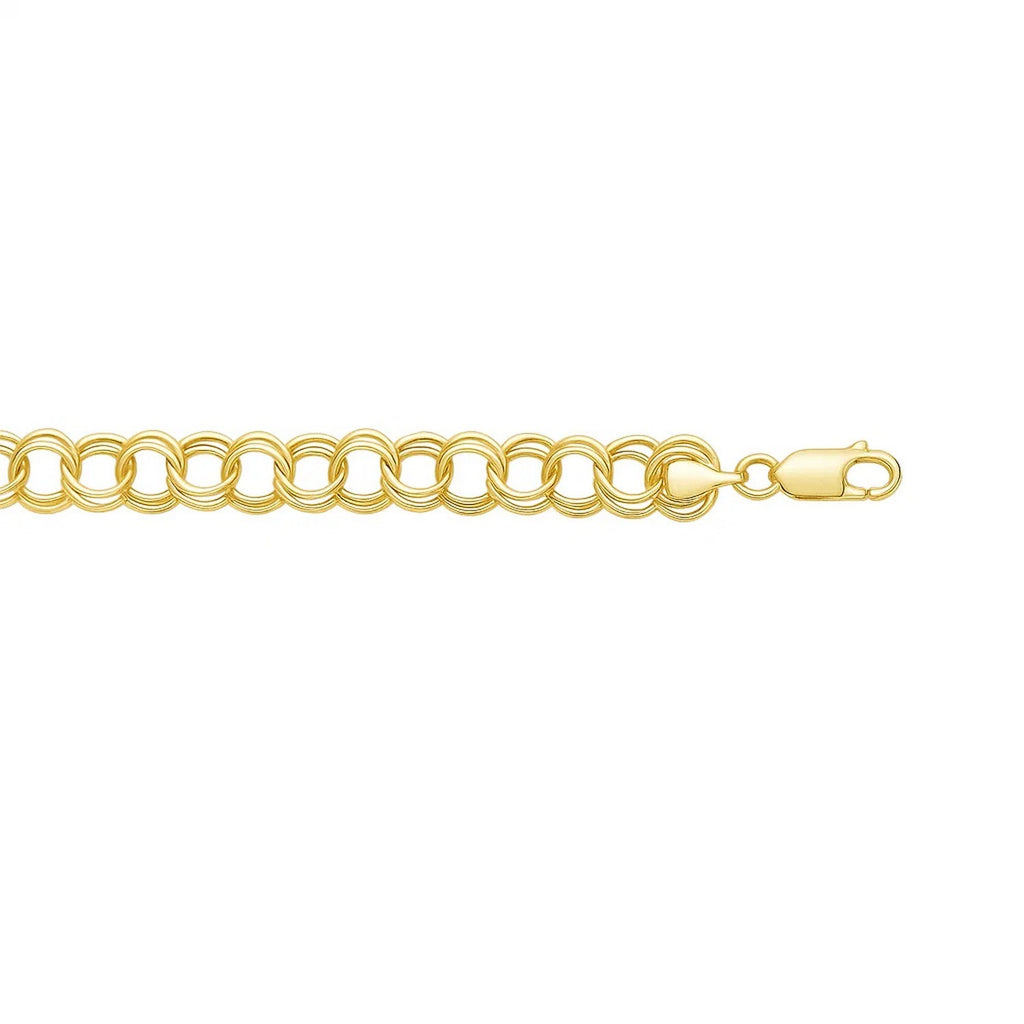 14K Yellow Gold Lite Charm Bracelet (8.00 mm)