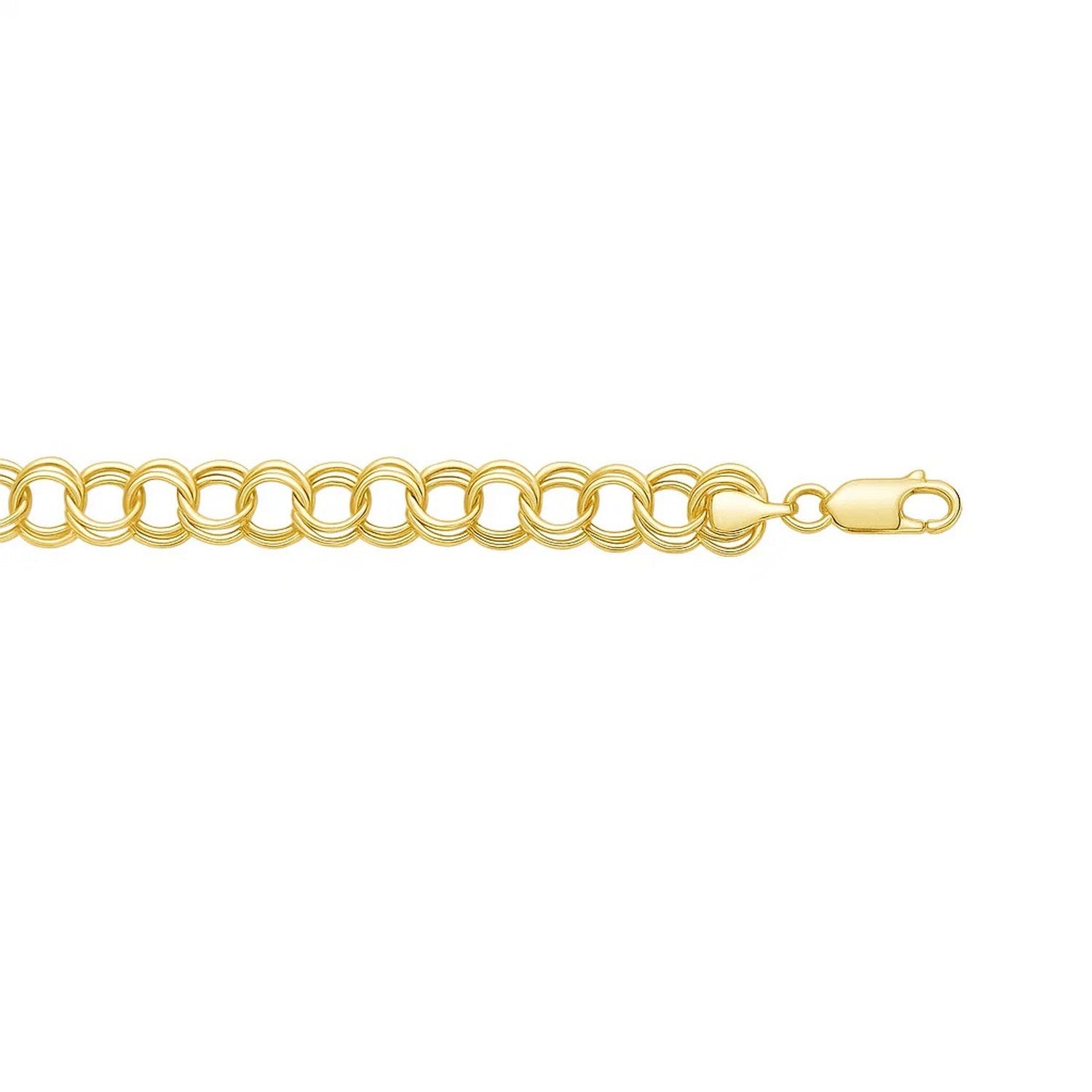 14K Yellow Gold Lite Charm Bracelet (8.00 mm)