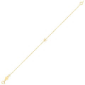 14K Yellow Gold Women's Mini Initial K Bracelet – 7 Inches – 14K Gold