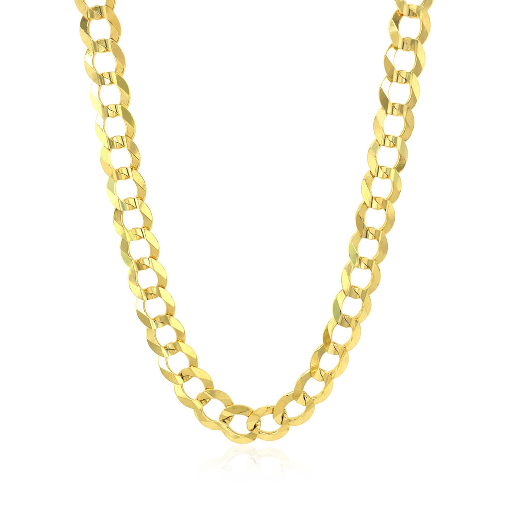 10k Yellow Gold Solid Curb Chain (7.00 mm)