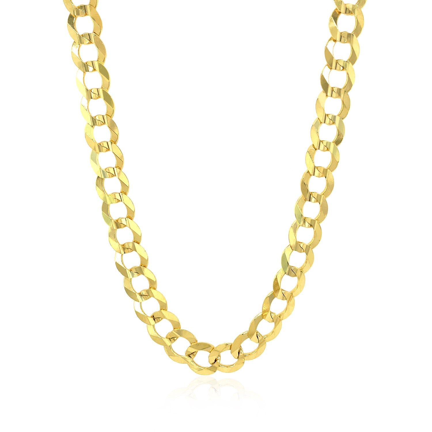 10k Yellow Gold Solid Curb Chain (7.00 mm)