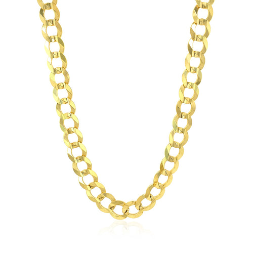 10k Yellow Gold Solid Curb Chain (7.00 mm)