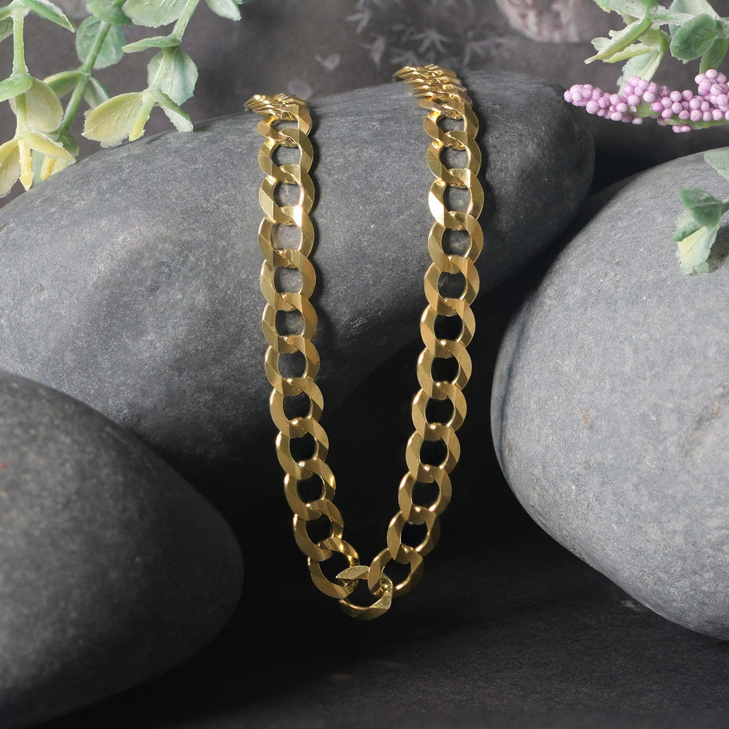 10k Yellow Gold Solid Curb Chain (7.00 mm)