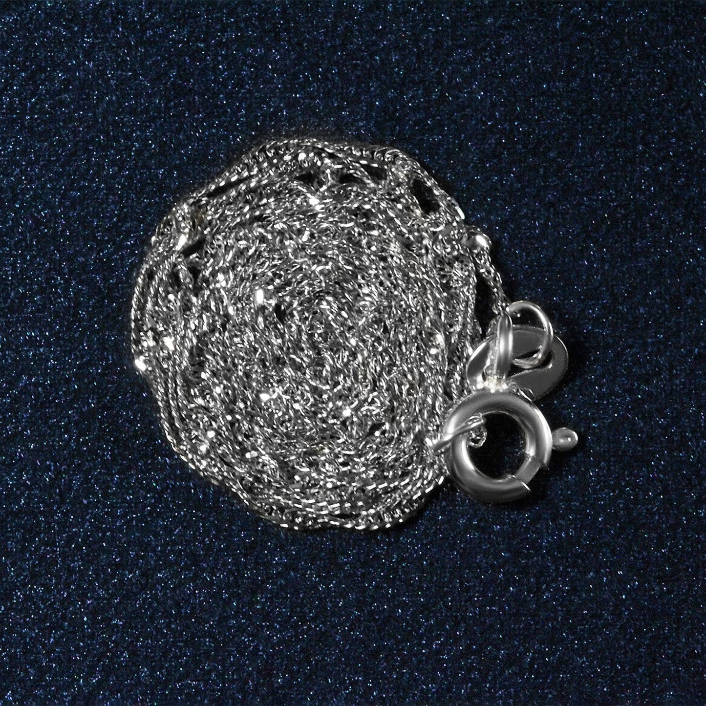 14K White Gold Singapore Chain Necklace (1.10 mm)