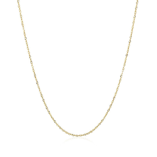 14K Yellow Gold Singapore Chain Necklace (0.81 mm)