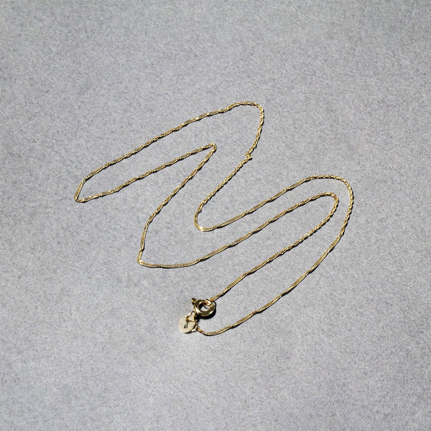 14K Yellow Gold Singapore Chain Necklace (0.81 mm)