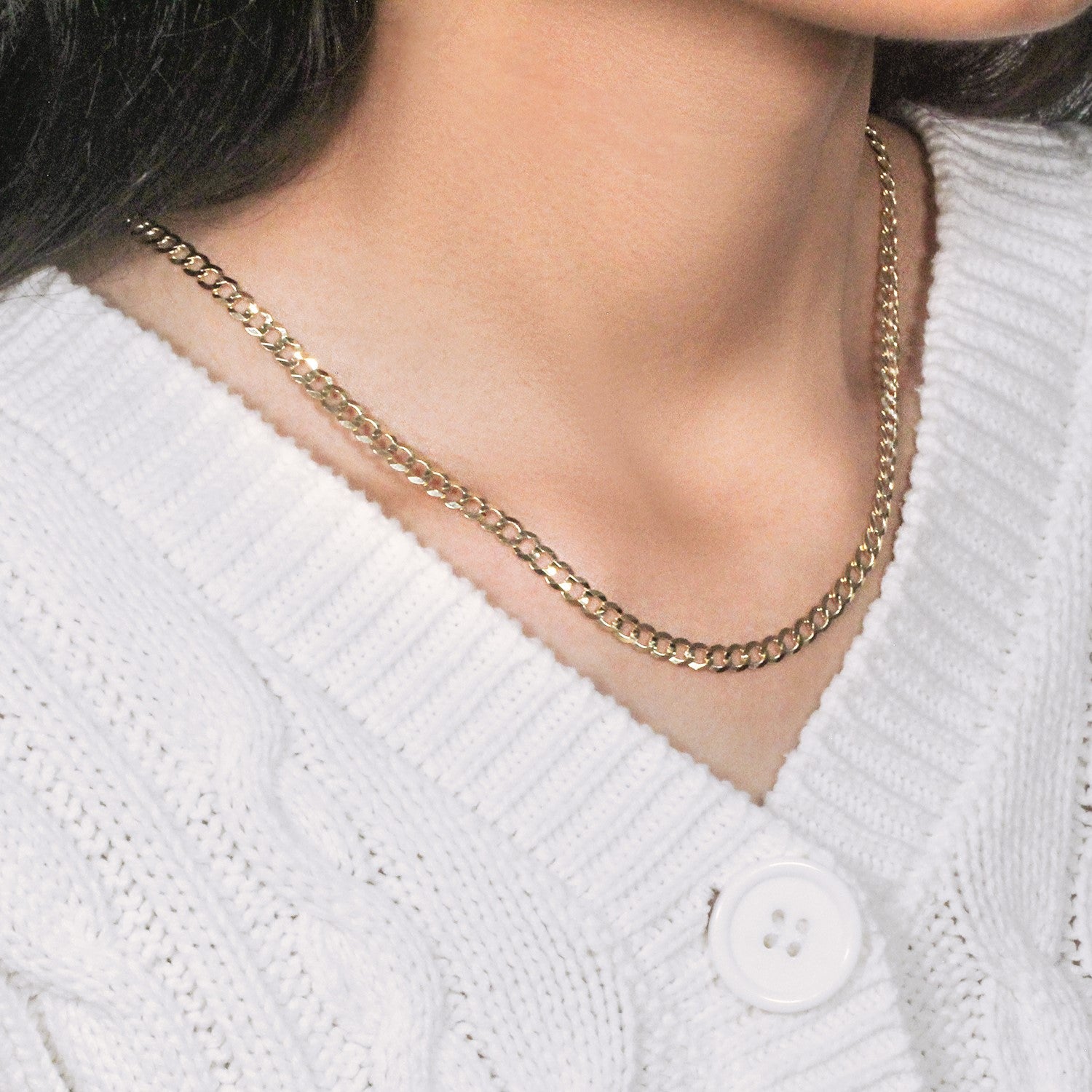 10k Yellow Gold Solid Curb Chain (4.70 mm)