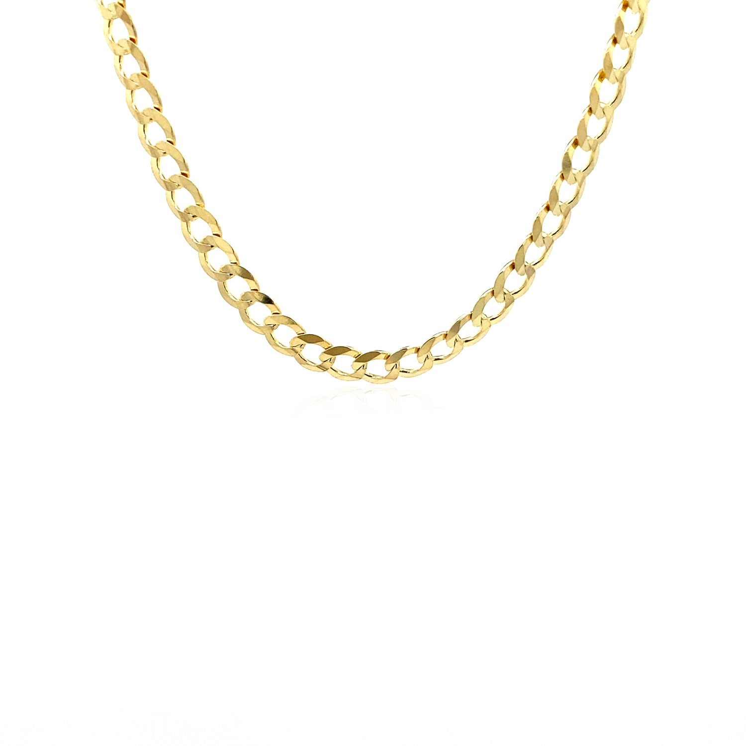 10k Yellow Gold Solid Curb Chain (4.70 mm)
