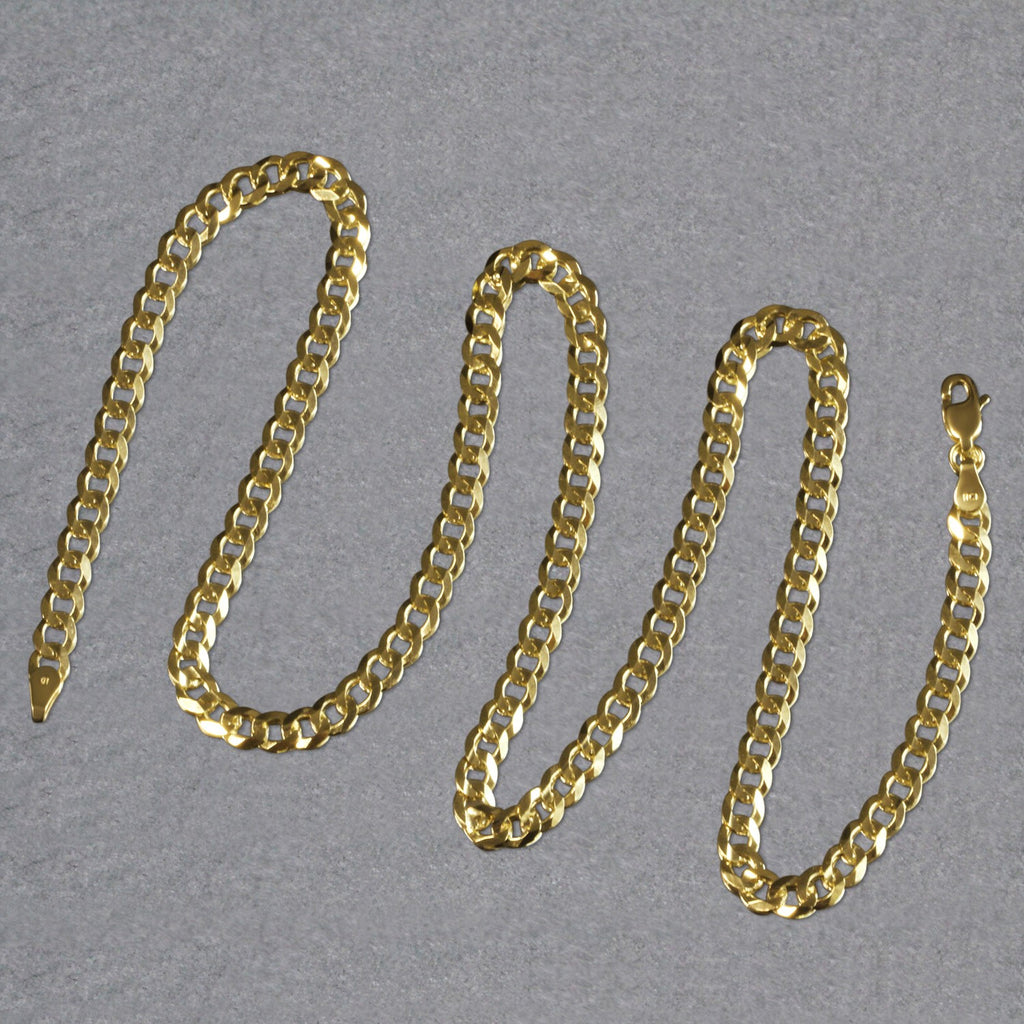 10k Yellow Gold Solid Curb Chain (4.70 mm)
