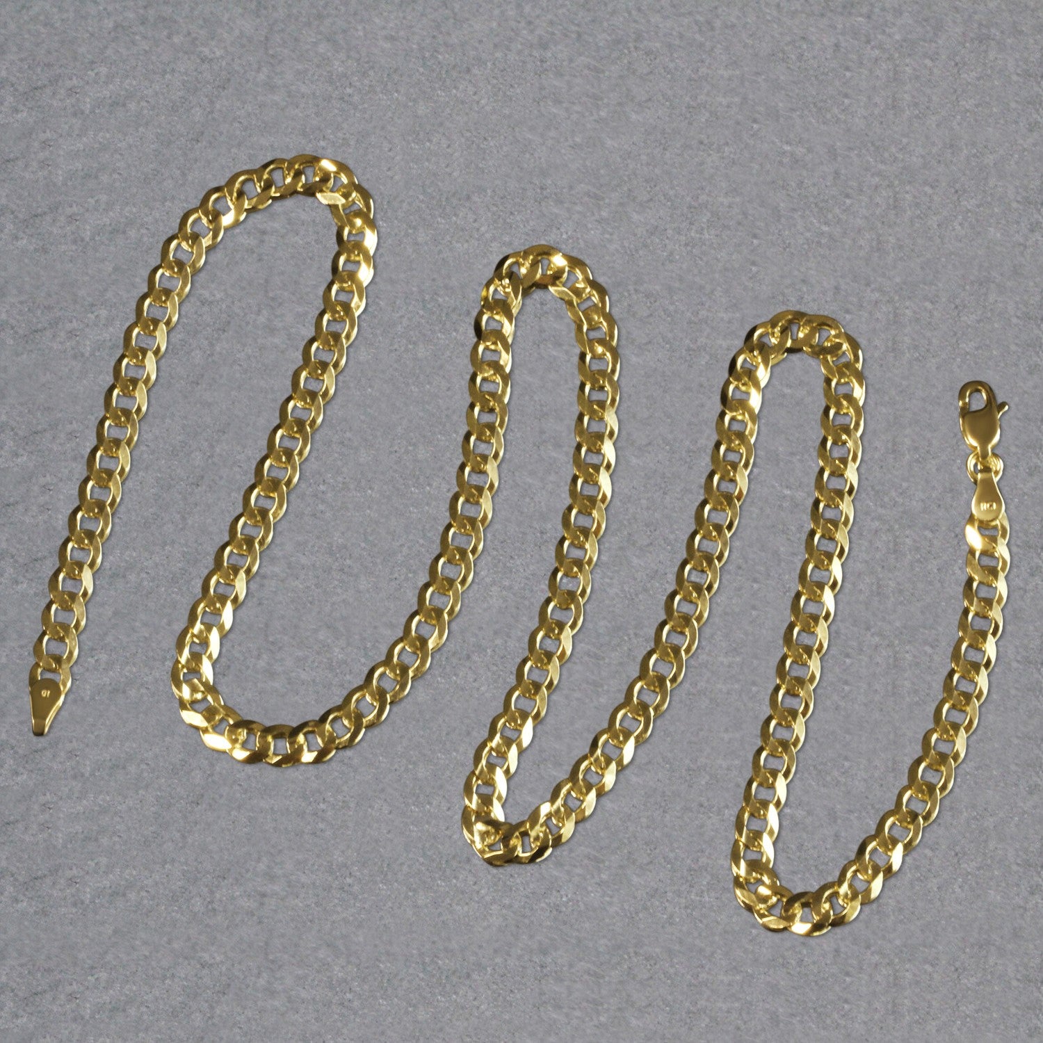 10k Yellow Gold Solid Curb Chain (4.70 mm)