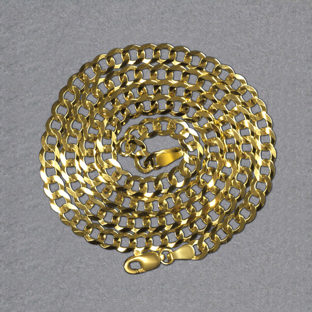 10k Yellow Gold Solid Curb Chain (4.70 mm)
