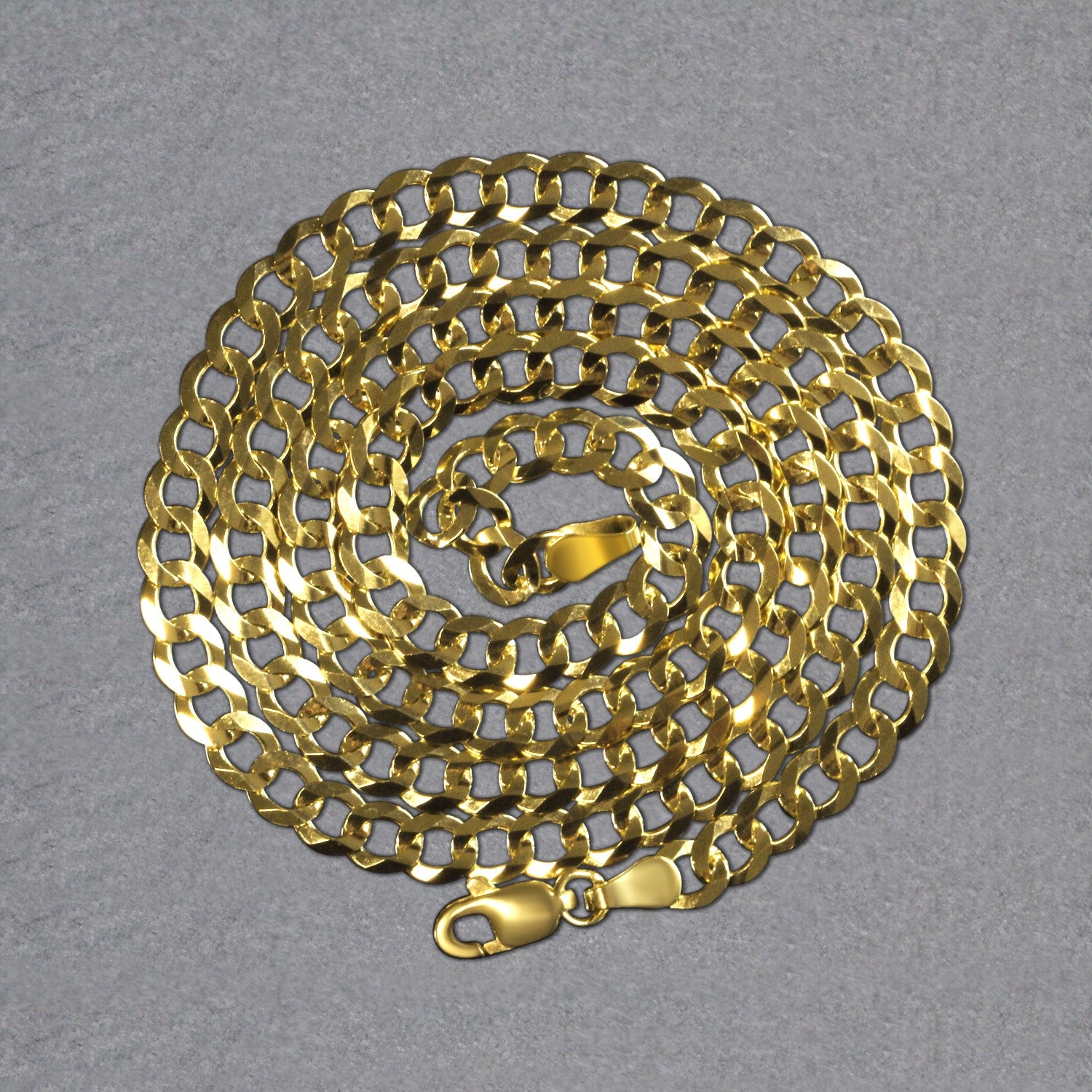10k Yellow Gold Solid Curb Chain (4.70 mm)