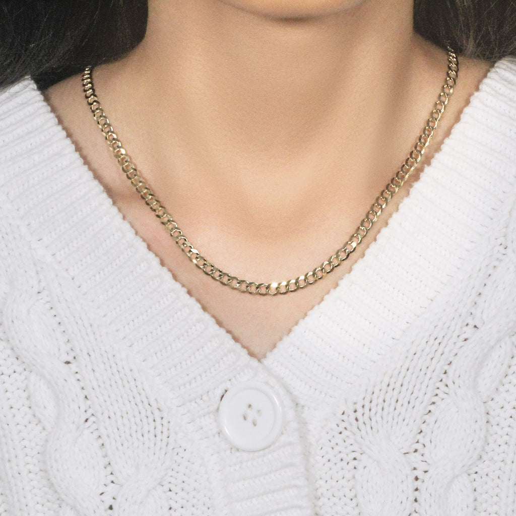 10k Yellow Gold Solid Curb Chain (4.70 mm)