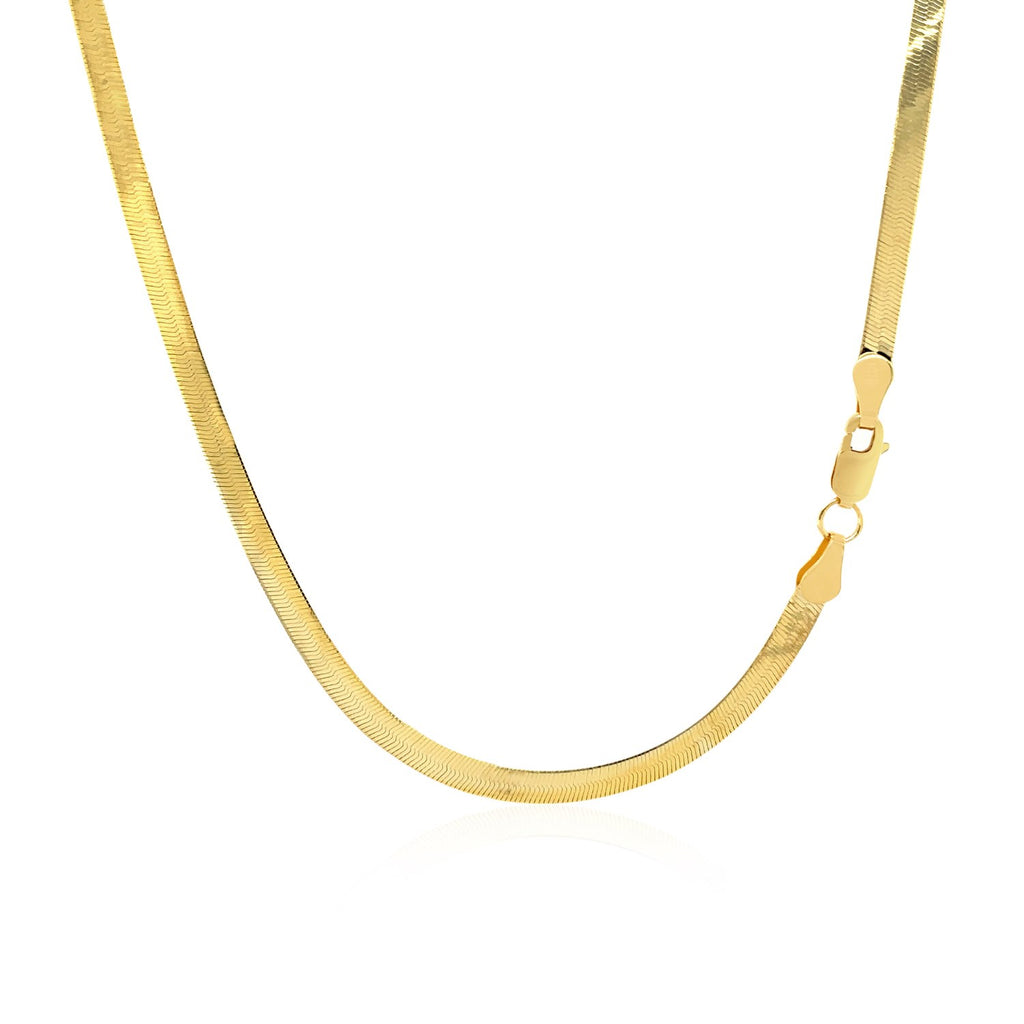 14K Yellow Gold Super Flex Herringbone Chain 2.80mm | Solid Gold