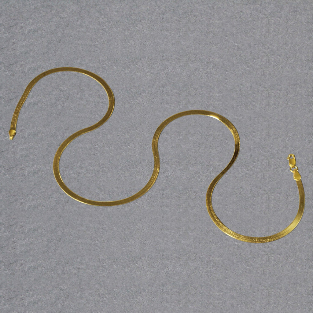 14K Yellow Gold Super Flex Herringbone Chain 2.80mm | Solid Gold