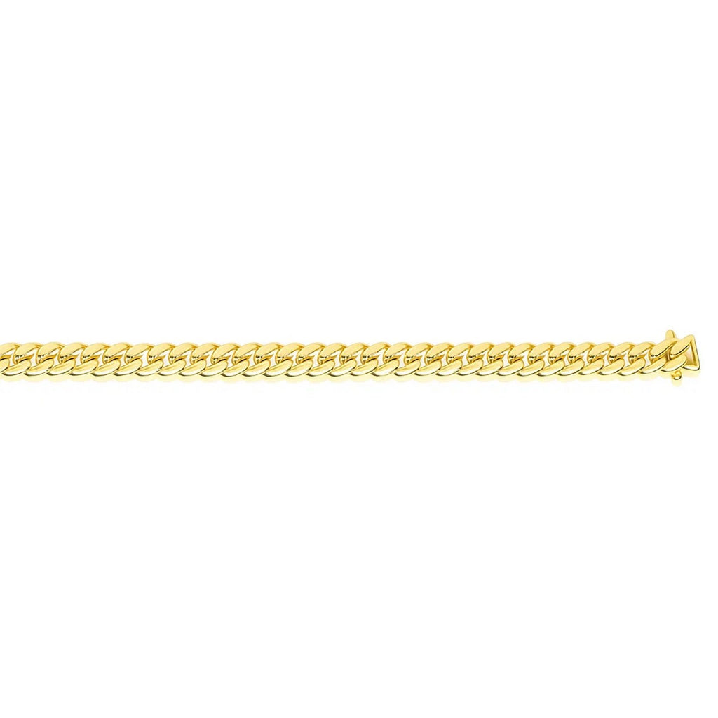 10K Yellow Gold Classic Miami Cuban Solid Bracelet (6.10mm) – True Pure Gold