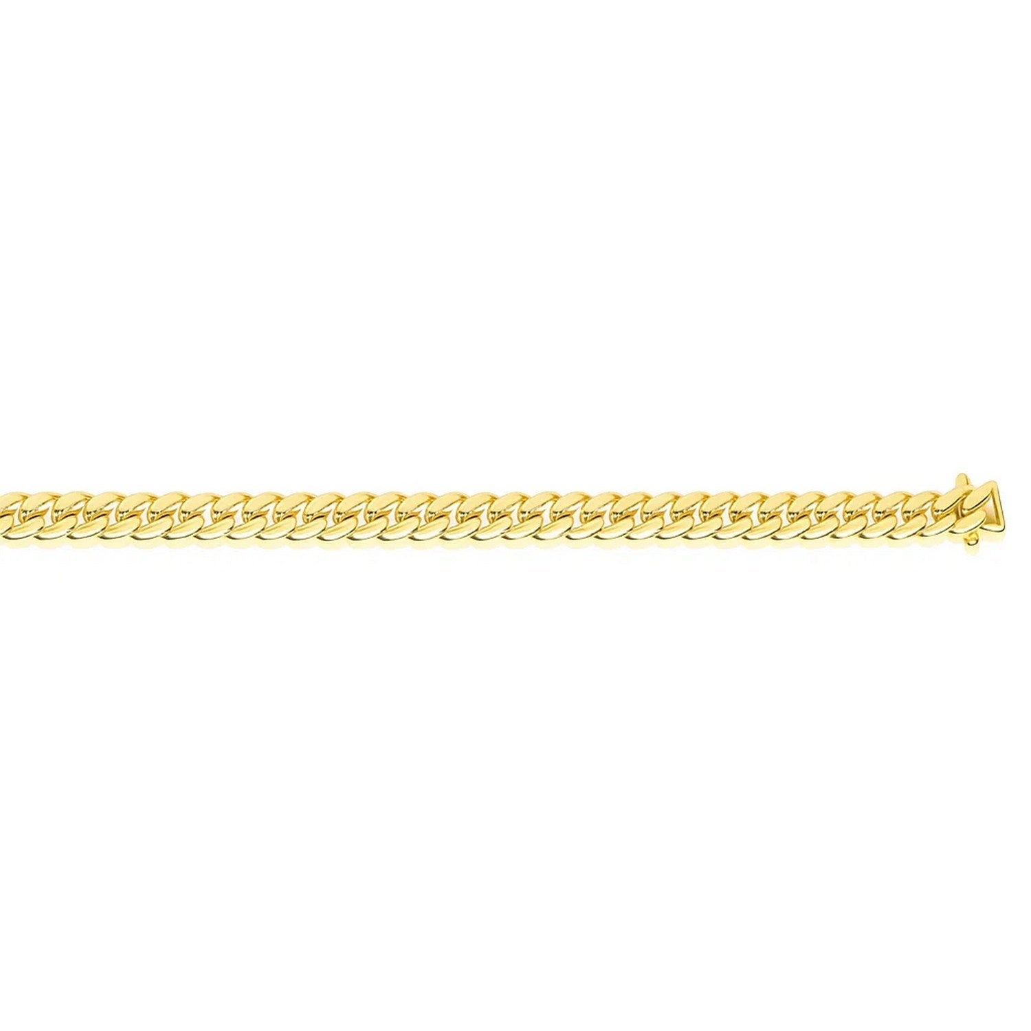 10K Yellow Gold Classic Miami Cuban Solid Bracelet (6.10mm) – True Pure Gold