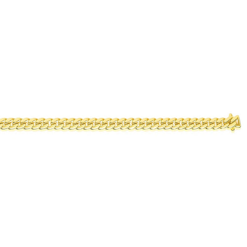 10K Yellow Gold Classic Miami Cuban Solid Bracelet (6.10mm) – True Pure Gold