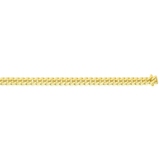 10k Yellow Gold Classic Miami Cuban Solid Bracelet (6.10 mm)
