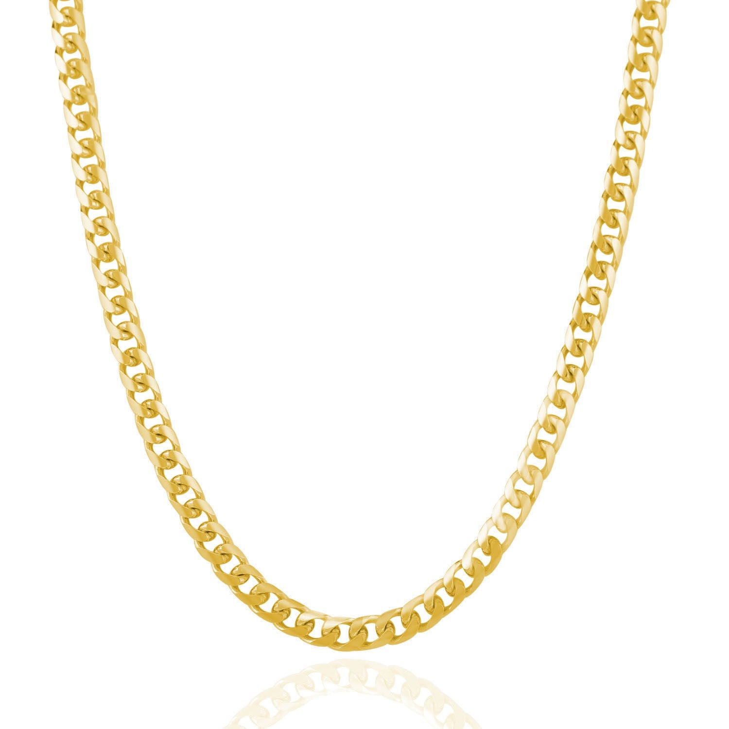14K Yellow Gold Solid Miami Cuban Chain Necklace (5.00mm) – True Pure Gold
