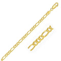 14K Yellow Gold Solid Figaro Chain – 4.50mm, Solid Gold