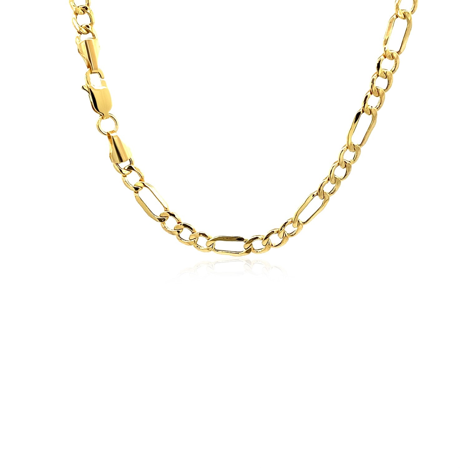 10K Yellow Gold Lite Figaro Chain – 4.70mm, Solid Gold