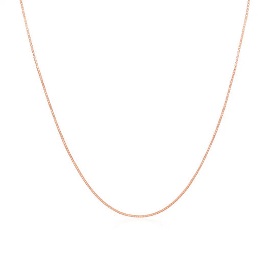 14k Rose Gold Classic Box Chain 0.60 mm