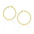 14k Yellow Gold Polished Hoop Earrings 3x25mm