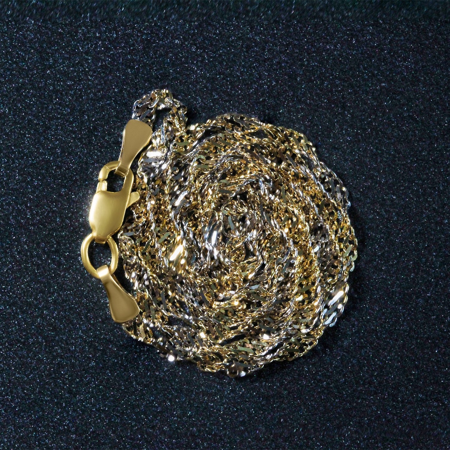 14K Two-Tone Gold Singapore Chain Necklace (2.50 mm)