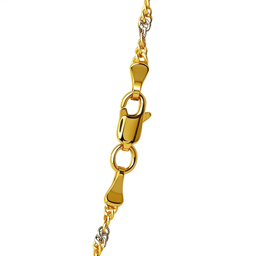 14K Two-Tone Gold Singapore Chain Necklace (2.50 mm)