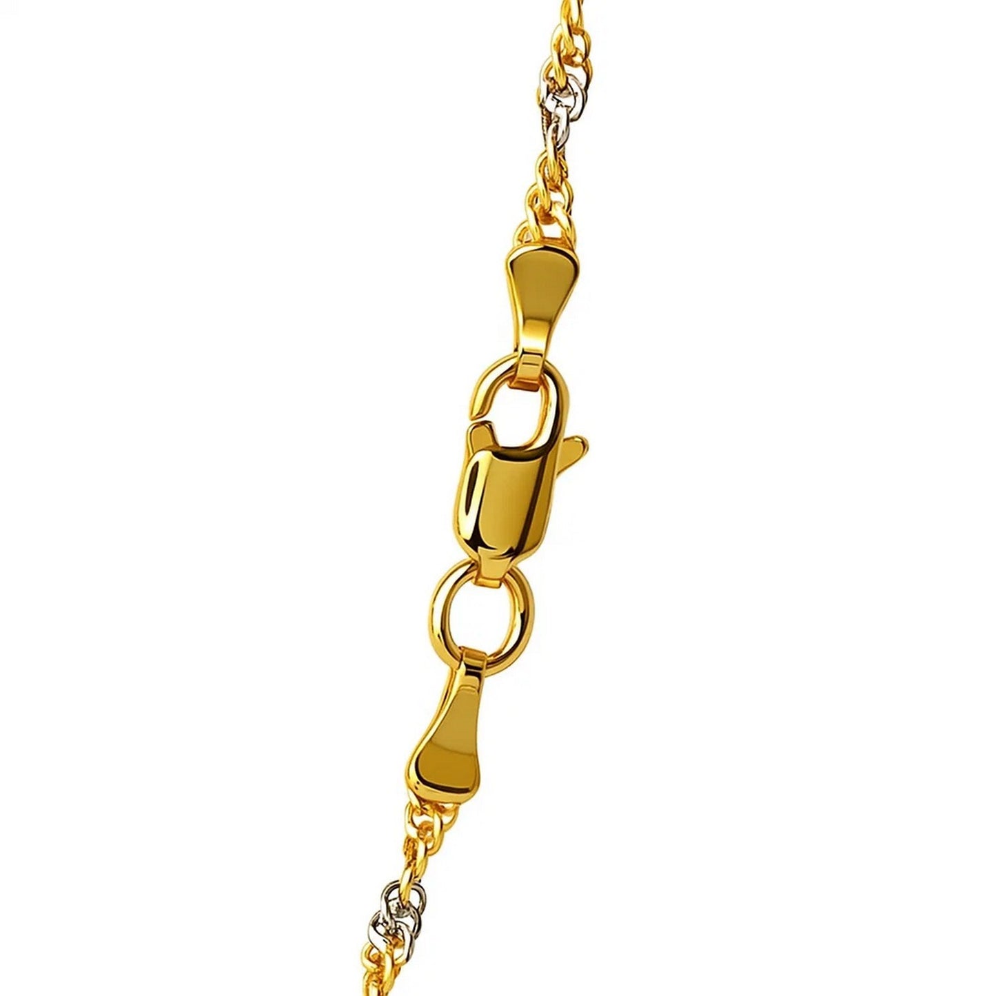 14K Two-Tone Gold Singapore Chain Necklace (2.50 mm)