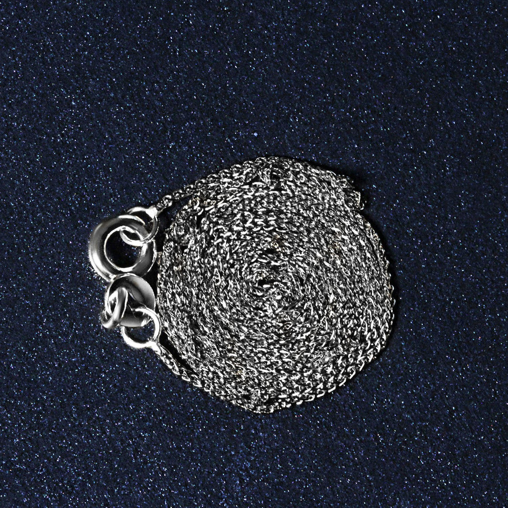 14K White Gold Diamond Cut Round Wheat Chain – 0.60mm, Solid Gold