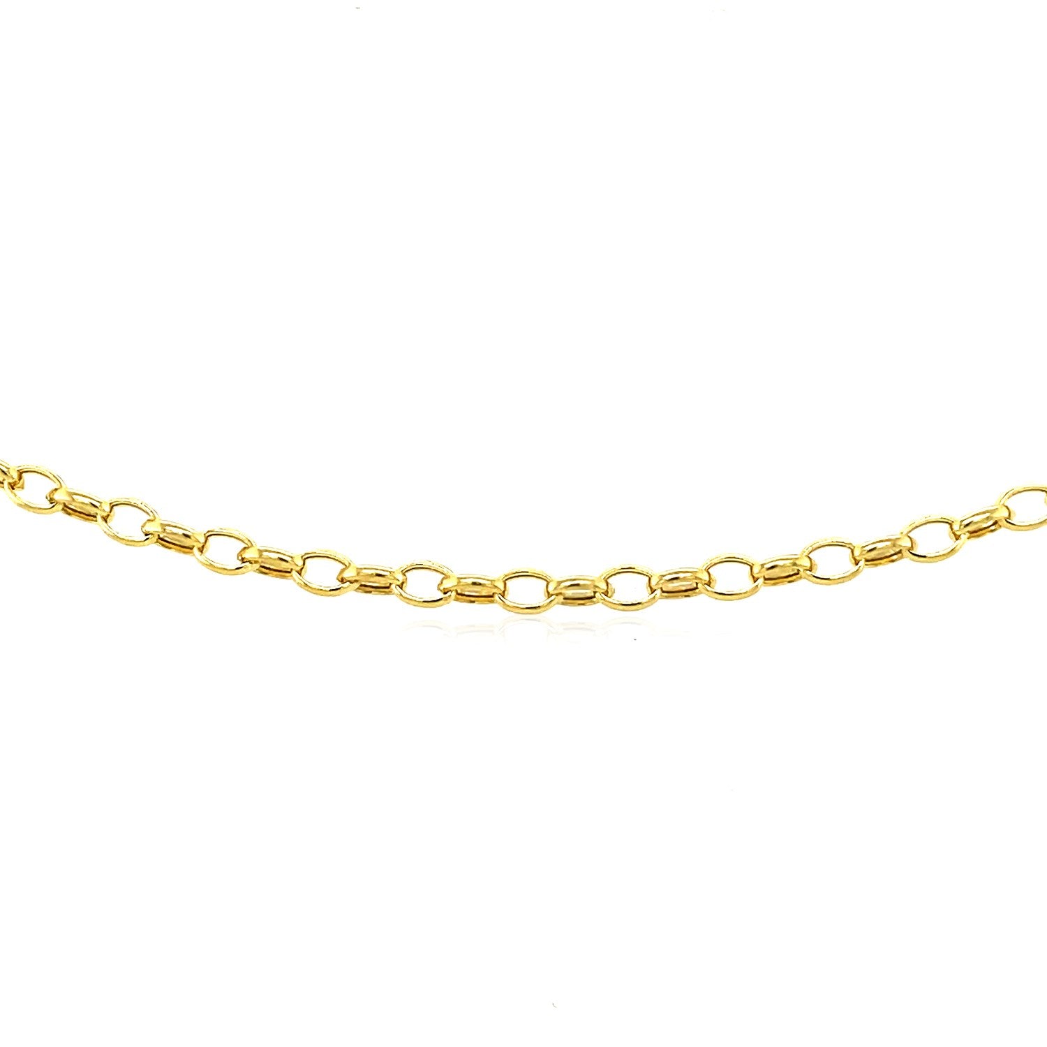 14K Yellow Gold Oval Rolo Bracelet (3.20mm)