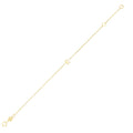14K Yellow Gold Women's Mini Initial E Bracelet – 7 Inches – 14K Gold