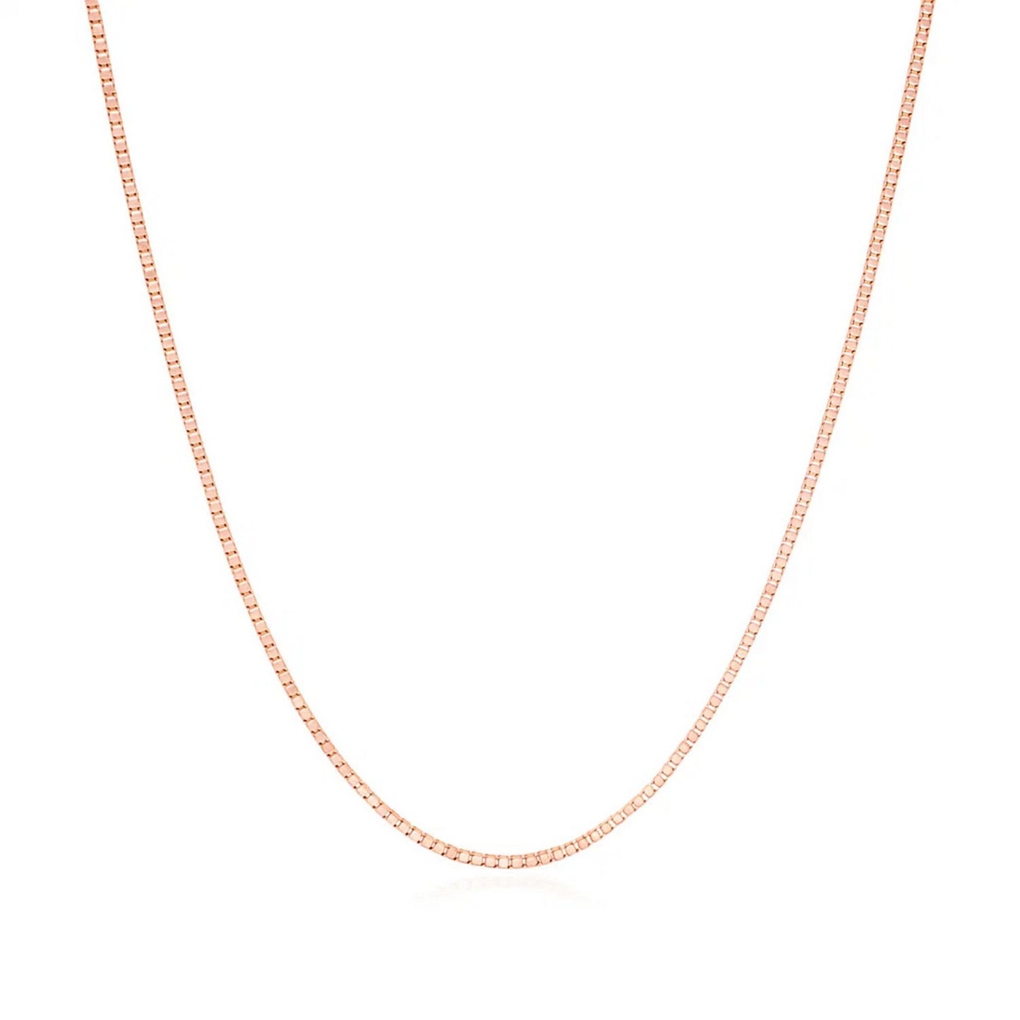 14k Rose Gold Classic Box Chain (0.73 mm)