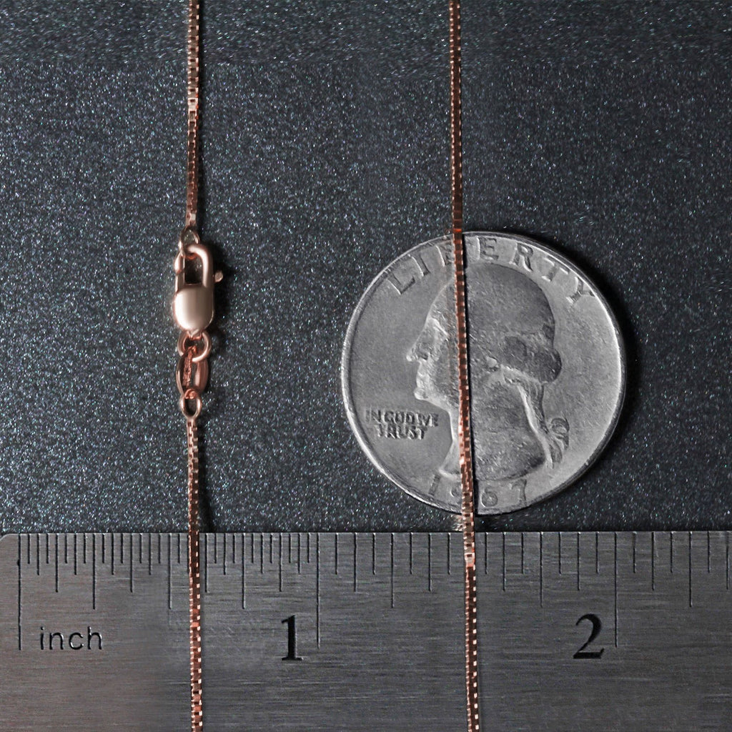 14k Rose Gold Classic Box Chain (0.73 mm)