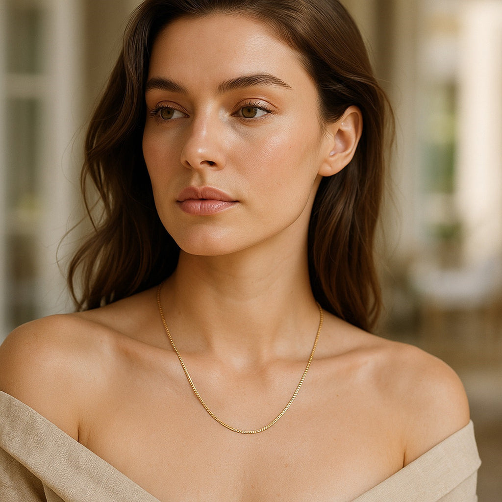 10K Yellow Gold Classic Box Chain Necklace (0.60mm) – True Pure Gold