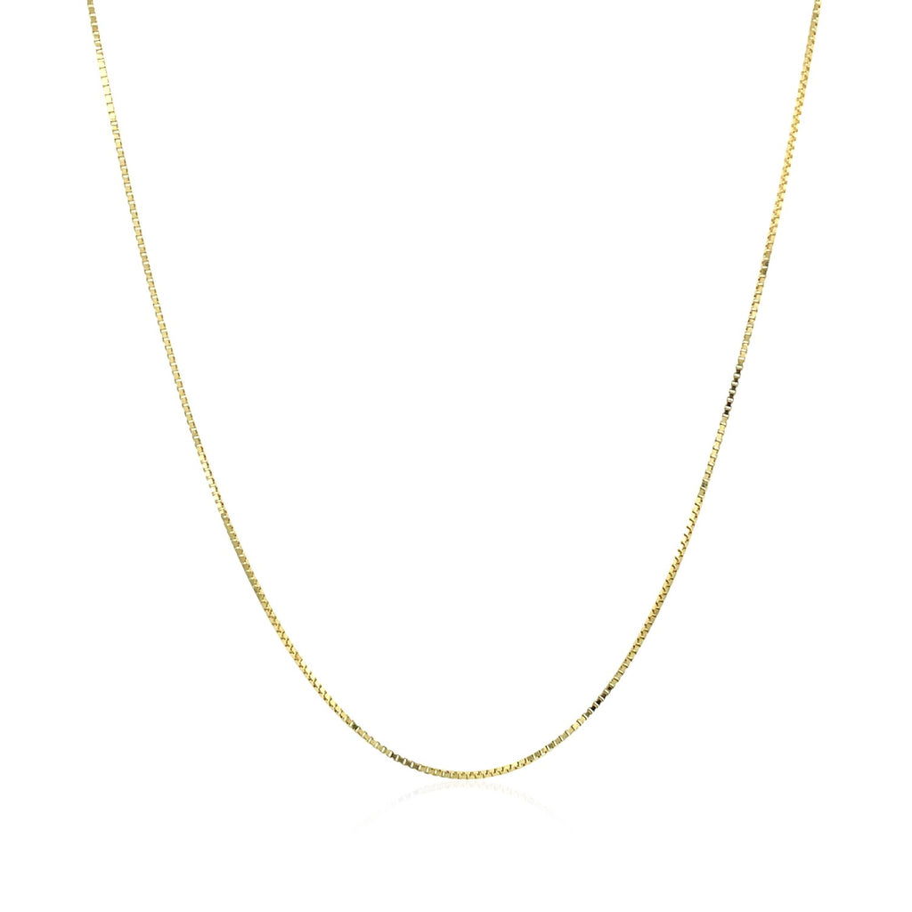 10K Yellow Gold Classic Box Chain Necklace (0.60mm) – True Pure Gold