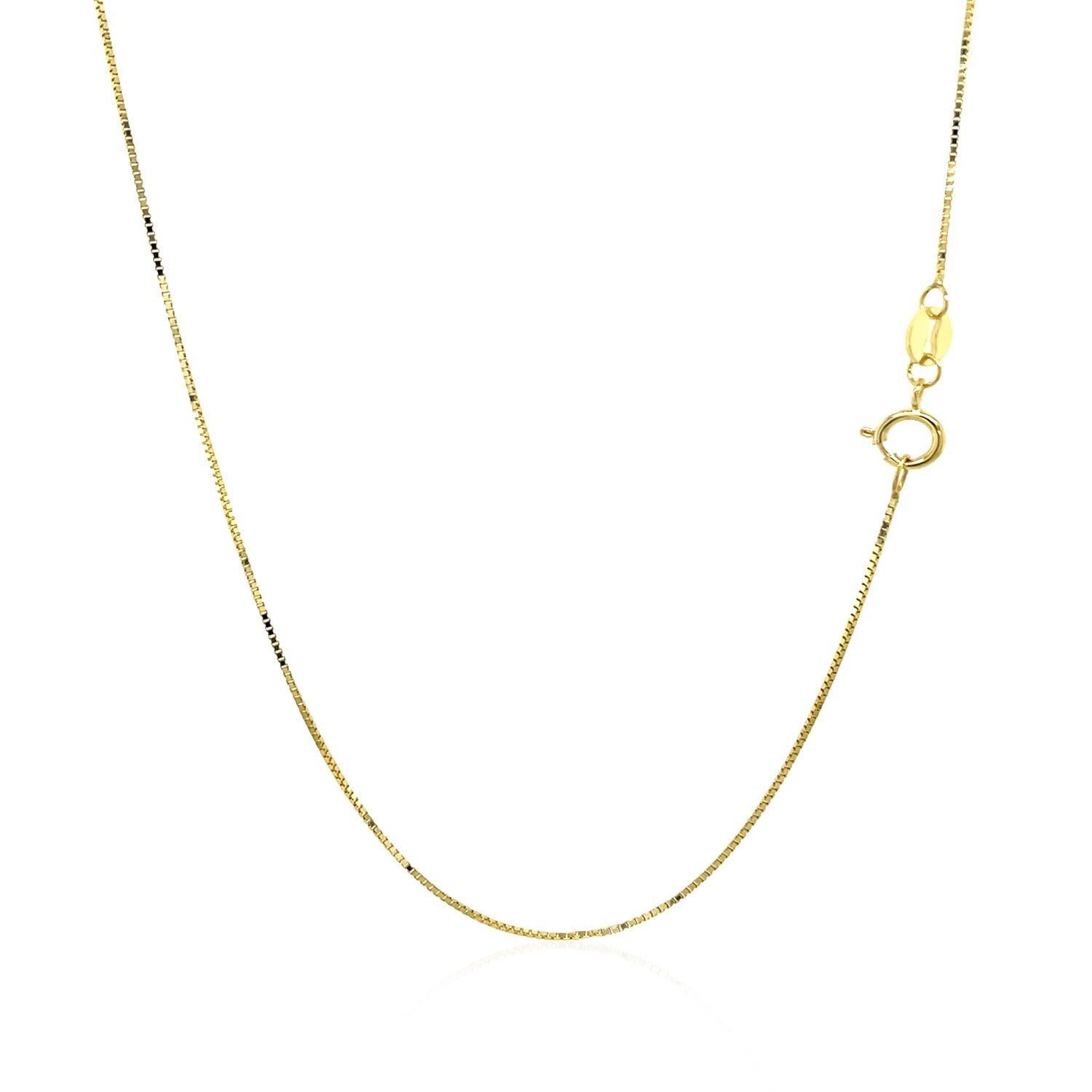 10K Yellow Gold Classic Box Chain Necklace (0.60mm) – True Pure Gold