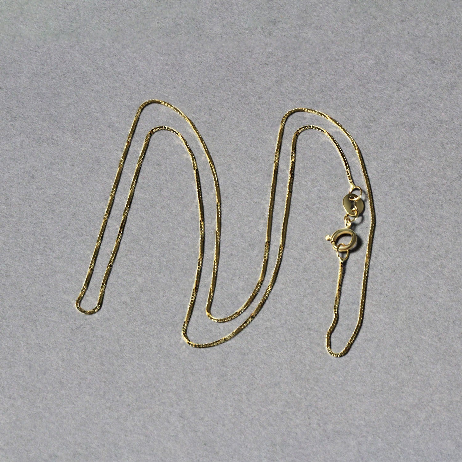10K Yellow Gold Classic Box Chain Necklace (0.60mm) – True Pure Gold