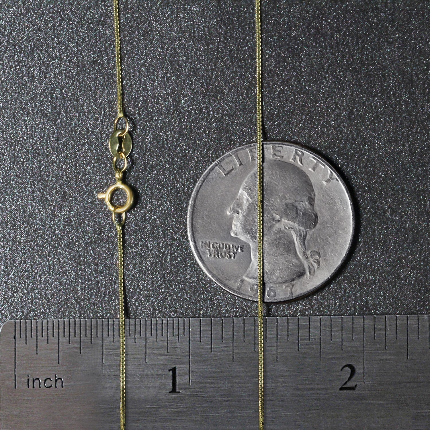 10K Yellow Gold Classic Box Chain Necklace (0.60mm) – True Pure Gold