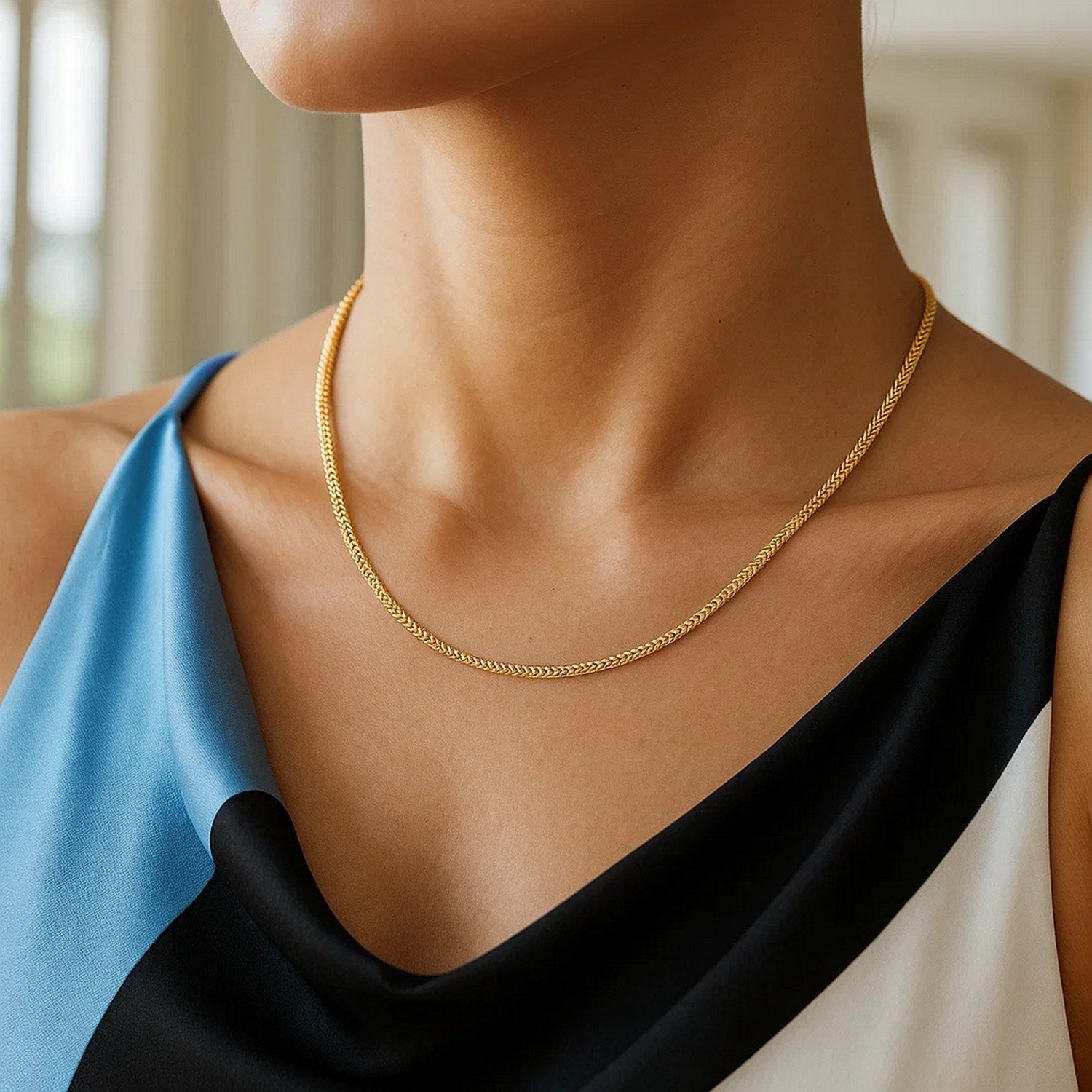 14K Yellow Gold Franco Chain Necklace (1.60mm)
