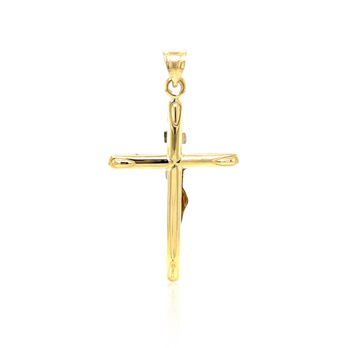 14k Two Tone Gold Cross Pendant