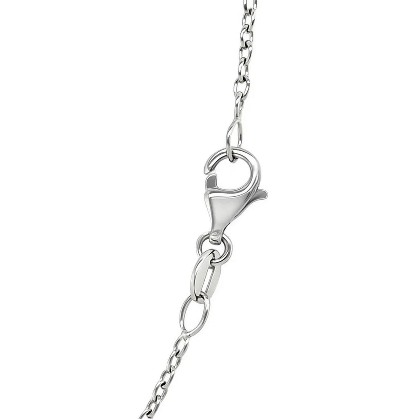 14k White Gold Oval Cable Link Chain (1.50 mm)