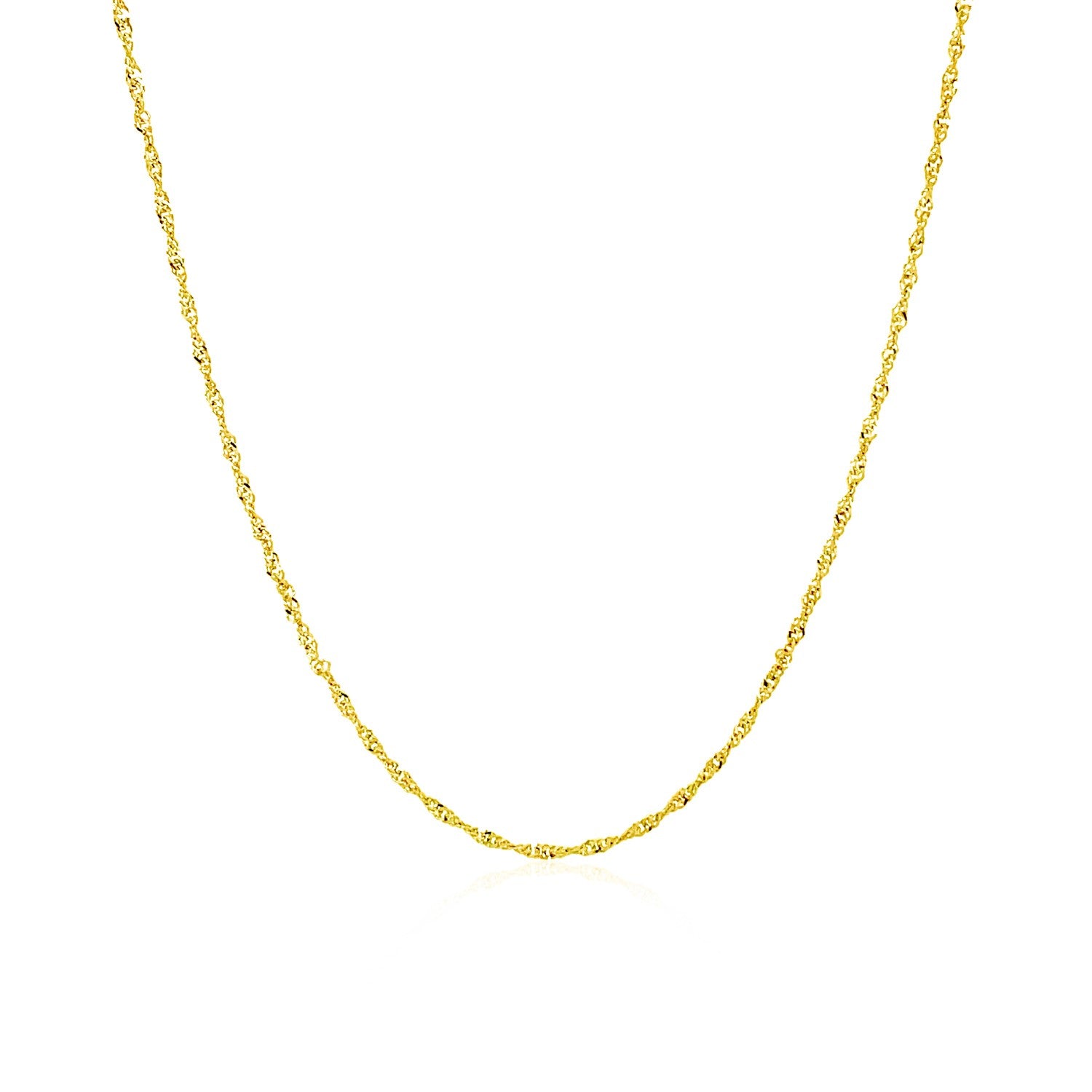 10K Yellow Gold Singapore Chain 1.10mm | Fine Solid Gold