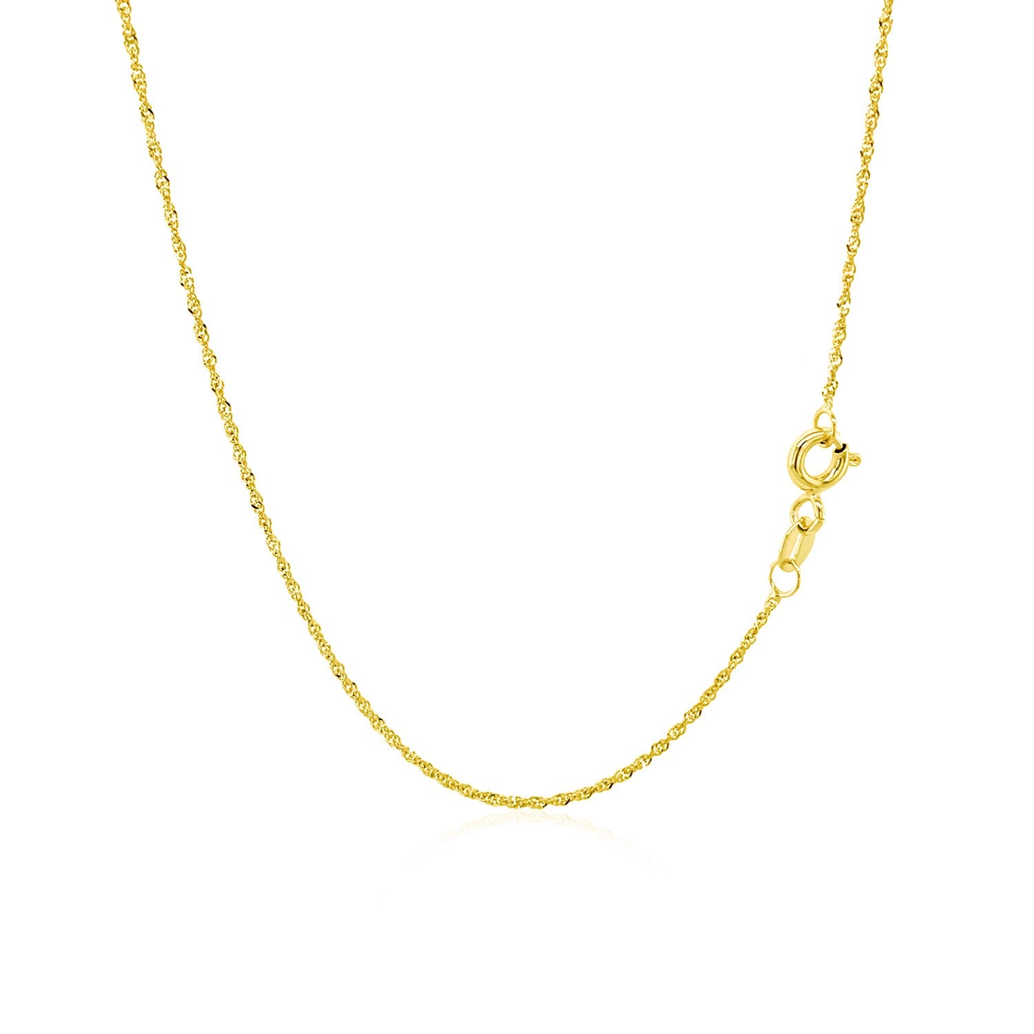 10K Yellow Gold Singapore Chain 1.10mm | Fine Solid Gold