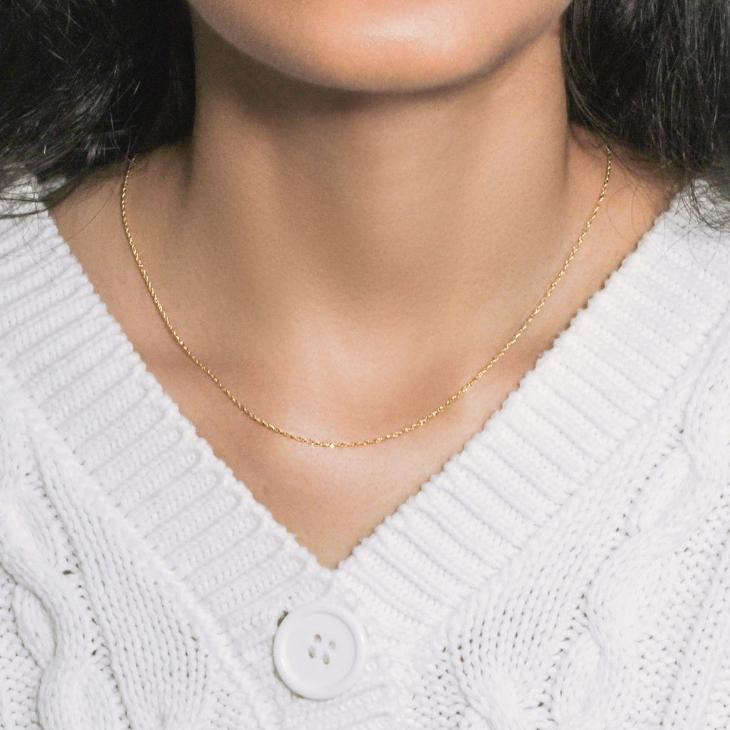 10K Yellow Gold Singapore Chain 1.10mm | Fine Solid Gold