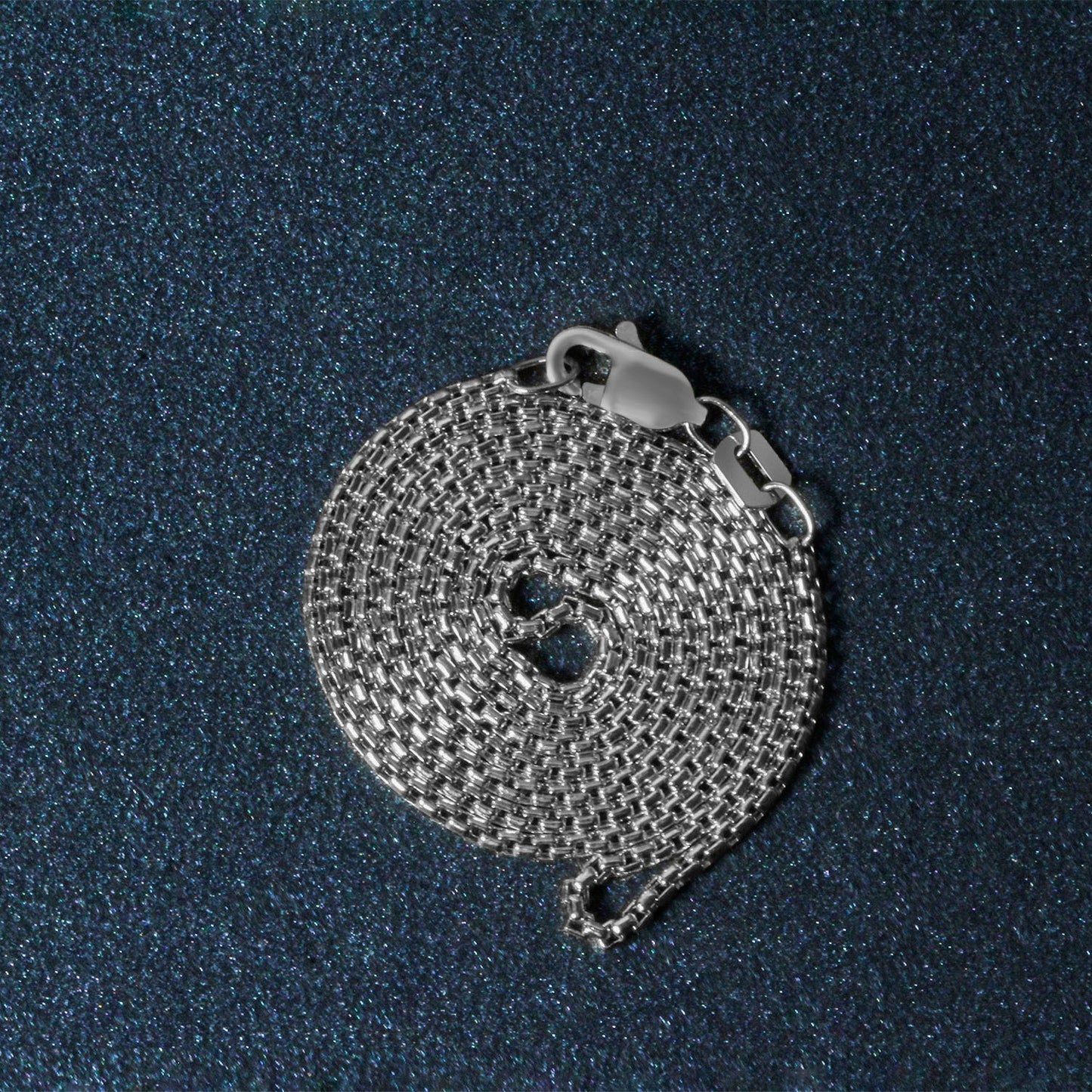 14k White Gold Round Box Chain (1.3 mm)