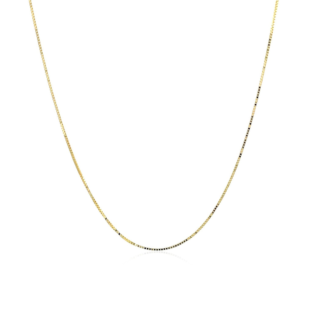 10K Yellow Gold Classic Box Chain Necklace (0.45mm) – True Pure Gold