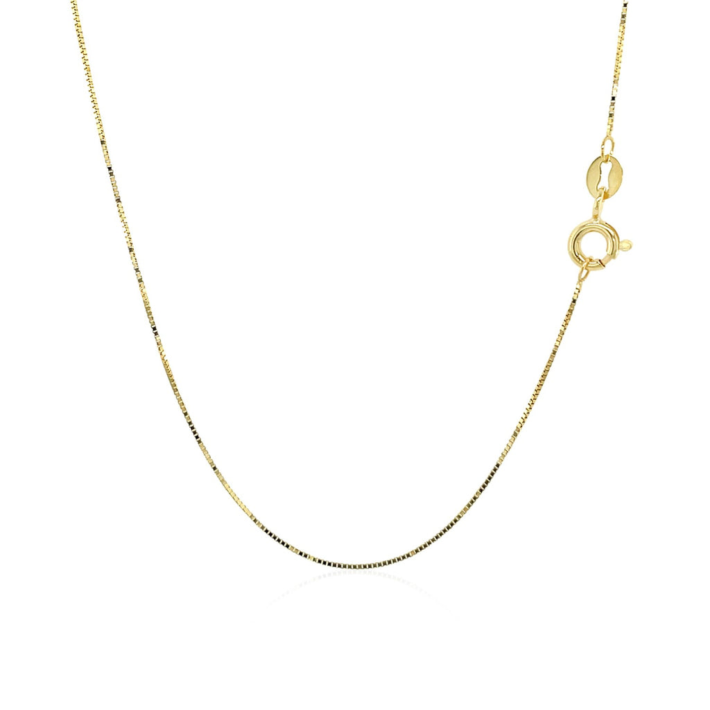 10K Yellow Gold Classic Box Chain Necklace (0.45mm) – True Pure Gold